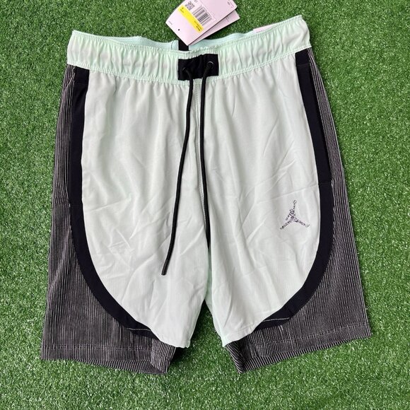 Jordan Shorts Small Mens Dri Fit Sport Statement Light Green Black - Picture 1 of 14